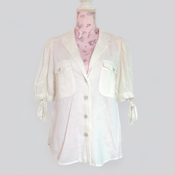 Free People Safari Babe Woven top in White - Picture 4 of 6